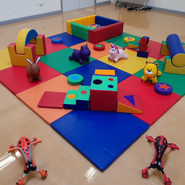 Soft play mats 4 by 4, ball pit, ride on scooter bikes, soft building blocks